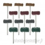 KKmoon Mini Brush Scouring Pad Rouleau Abrasif Nylon Finding Grinding Sanding Head Poling Wheel 1* 25mm 12pcs 3pcs Brown + 3pcs Green + 3pcs Red + 3pcs Grey Marron Vert  Rouge Gris  B074WT2Q2S
